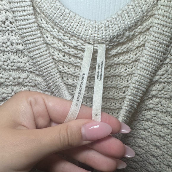 Anthropologie Cream Textured Cardigan - Picture 2 of 4